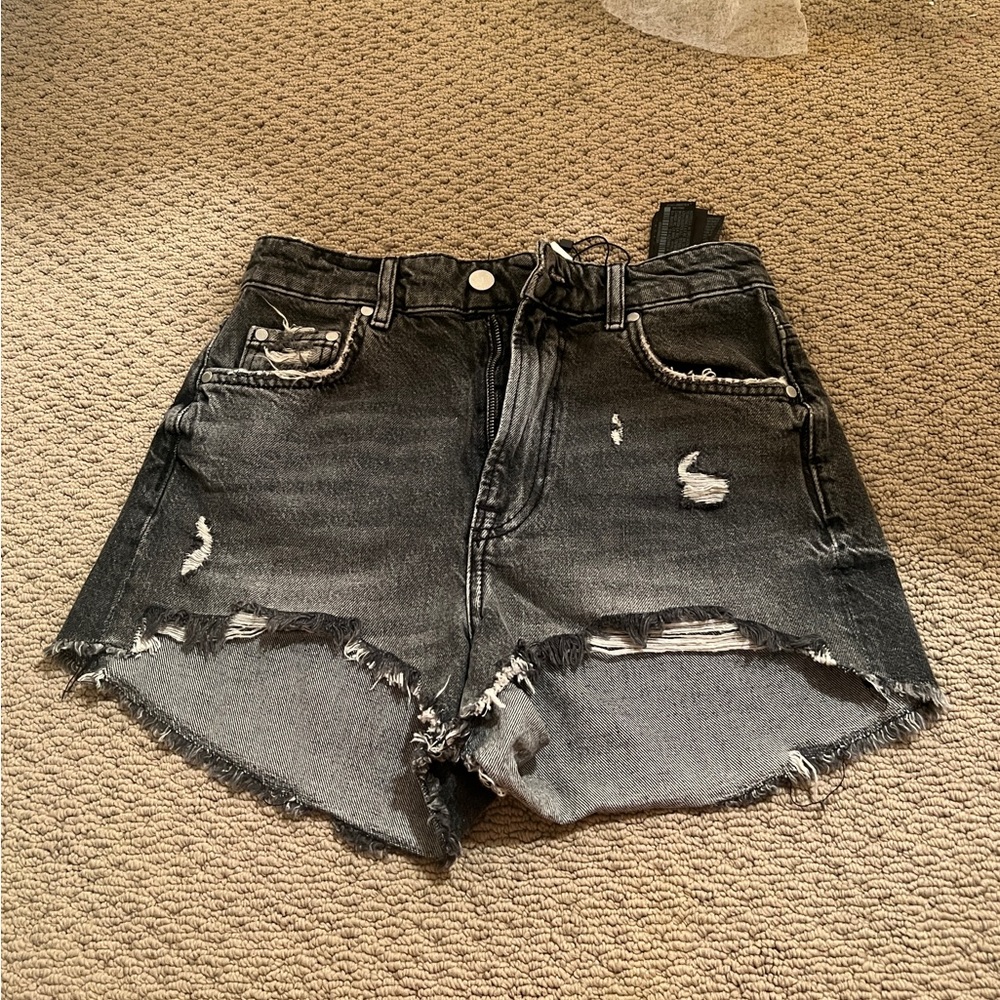 Black jean Zara shorts